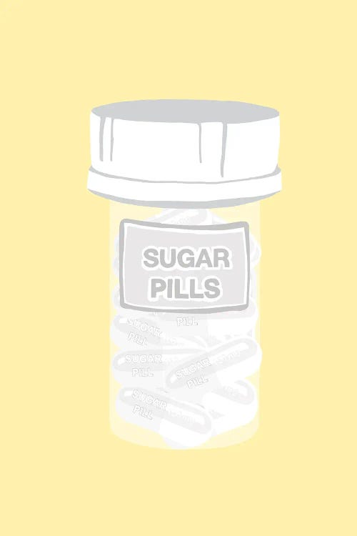 Sugar Pill Bottle Yellow