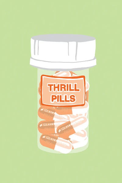 Pills: Thrill Pill Bottle Mint by Jaymie Metz