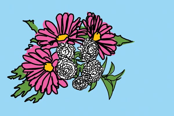Jaymie Metz: Daisies Blue by Jaymie Metz