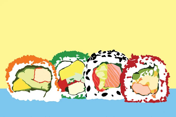 Sushi Rolls by Jaymie Metz wall art