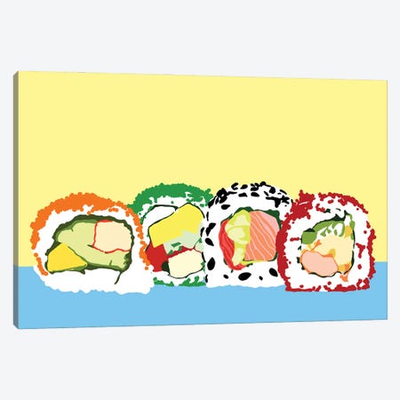 Sushi Rolls Canvas Print #JYM240} by Jaymie Metz Canvas Art Print