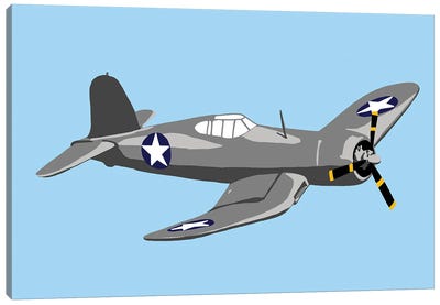 WWII Plane 2 Canvas Art Print - Military Aircraft Art