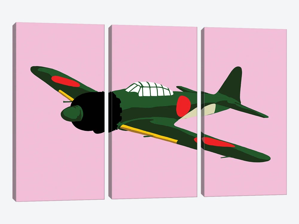 WWII Plane 4 by Jaymie Metz 3-piece Canvas Artwork
