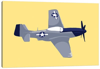WWII Plane 5 Canvas Art Print - Military Aircraft Art