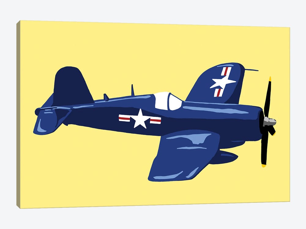 WWII Plane 6 by Jaymie Metz 1-piece Canvas Wall Art