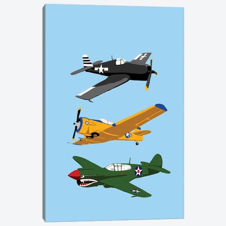 WWII Planes Vertical Canvas Print #JYM255} by Jaymie Metz Canvas Print