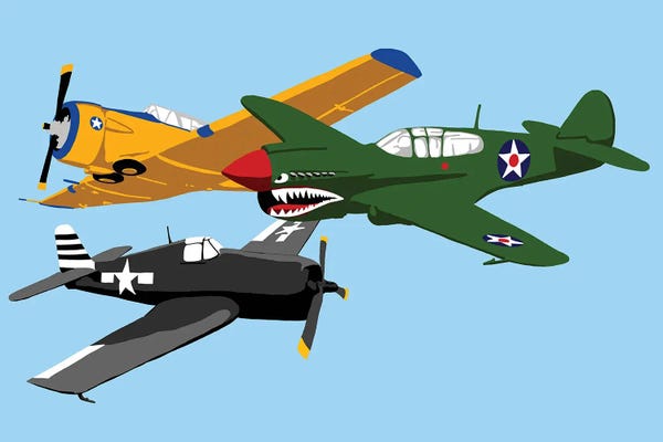 Military Aircraft: WWII Plane Horizantal by Jaymie Metz