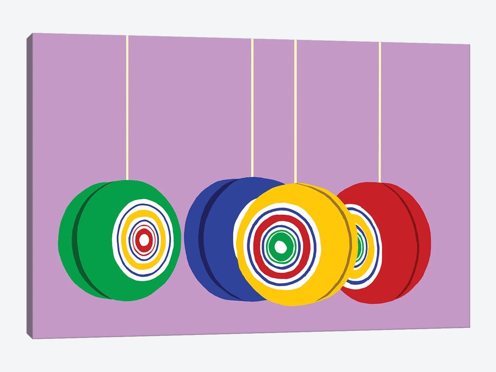 Yo-Yos Pink by Jaymie Metz 1-piece Art Print