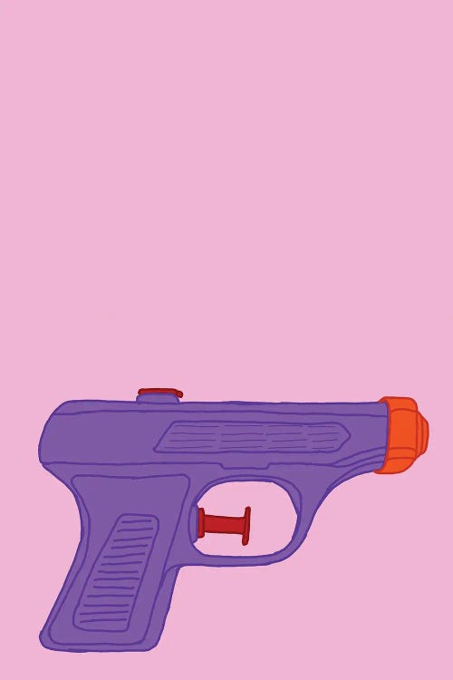 Purple Squirt Gun Pink by Jaymie Metz wall art