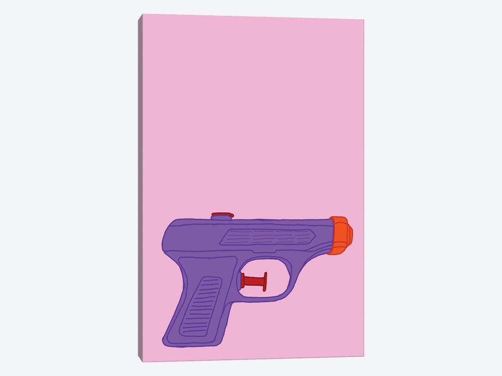 Purple Squirt Gun Pink by Jaymie Metz 1-piece Canvas Print