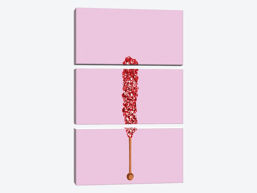 Red Rock Candy Pink by Jaymie Metz 3-piece Canvas Art Print