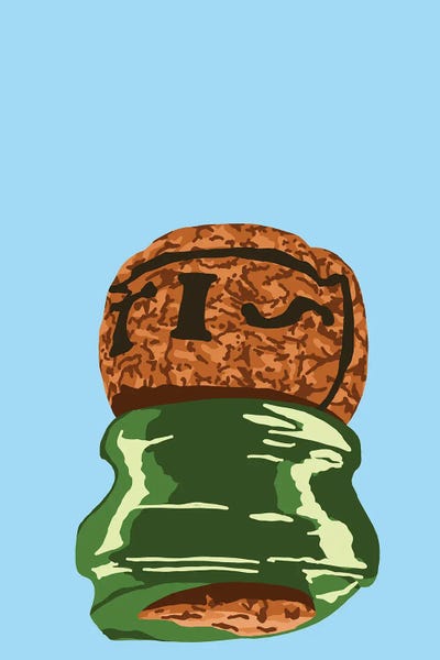 Pop Art Kitchen: Sabrage Champagne Cork by Jaymie Metz