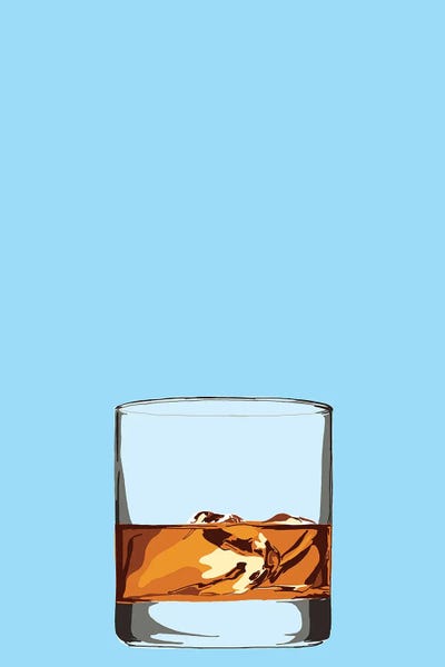 Jaymie Metz: Glass Of Whiskey Blue by Jaymie Metz