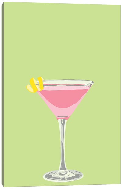 Cosmopolitan Mint Canvas Art Print - Cocktail & Mixed Drink Art