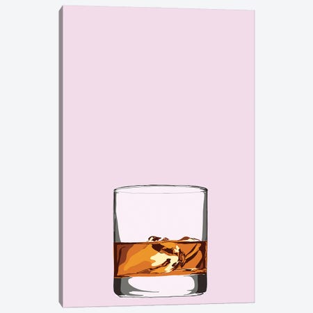 Glass Of Whiskey Pink Canvas Print #JYM311} by Jaymie Metz Canvas Print