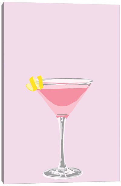 Cosmopolitan Pink Canvas Art Print - Cocktail & Mixed Drink Art