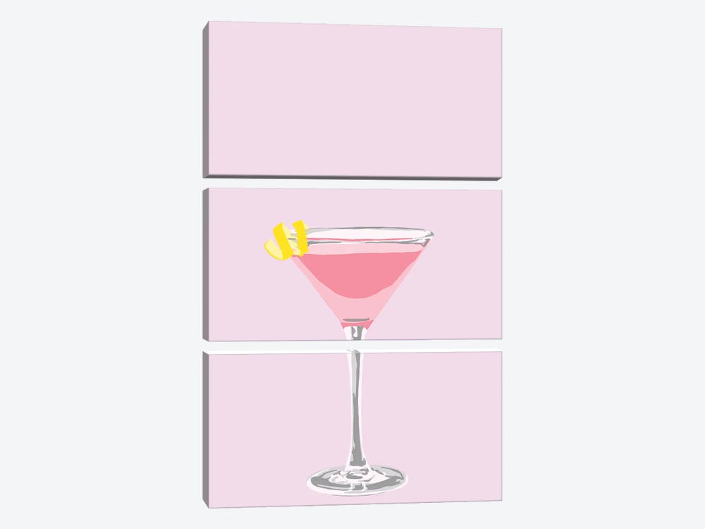 Cosmopolitan Pink by Jaymie Metz 3-piece Canvas Art