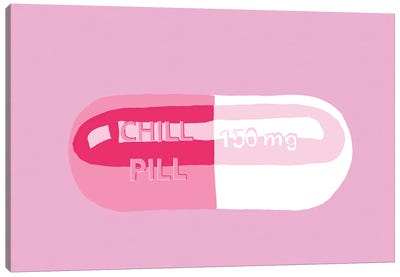 Chill Pill Pink Canvas Art Print - Pills