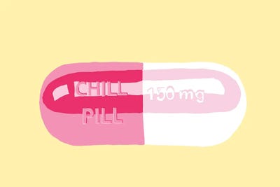 Chill Pill Yellow by Jaymie Metz art print