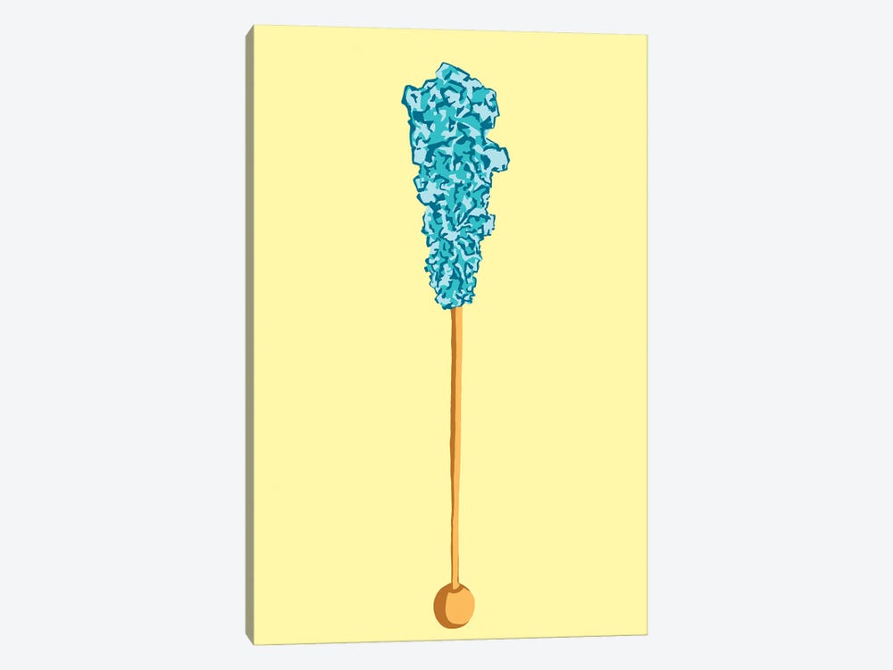 Teal Rock Candy Yellow by Jaymie Metz 1-piece Canvas Wall Art