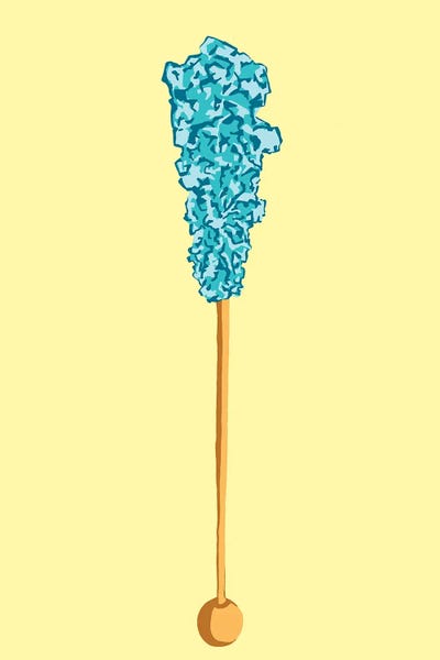 Pop Art Kitchen: Teal Rock Candy Yellow by Jaymie Metz