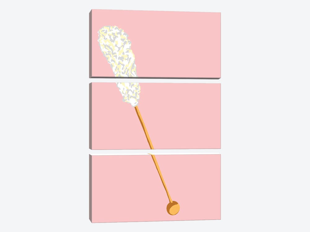 White Rock Candy Pin by Jaymie Metz 3-piece Canvas Wall Art