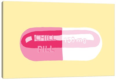 Chill Pill Yellow Canvas Art Print - Pills