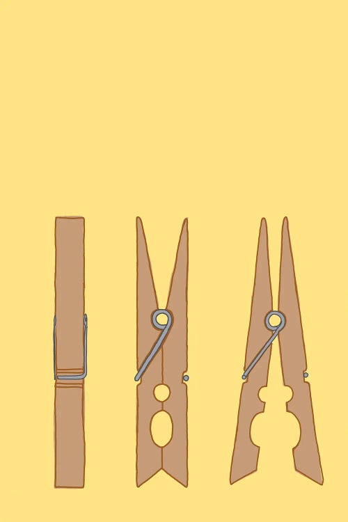 3 Clothes Pins