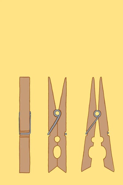 Jaymie Metz: 3 Clothes Pins by Jaymie Metz
