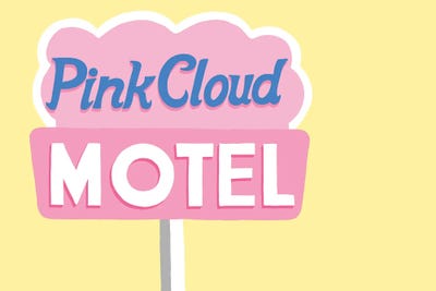 Pink Cloud Motel by Jaymie Metz art print