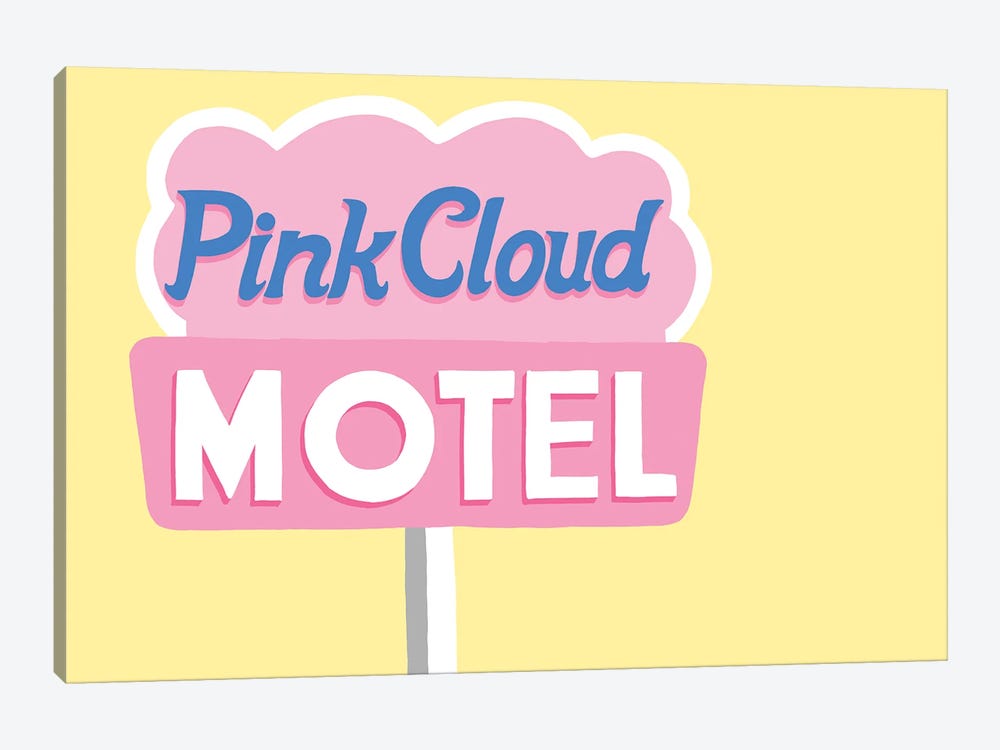 Pink Cloud Motel by Jaymie Metz 1-piece Canvas Art Print