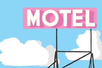 Pink Motel Sign by Jaymie Metz art print