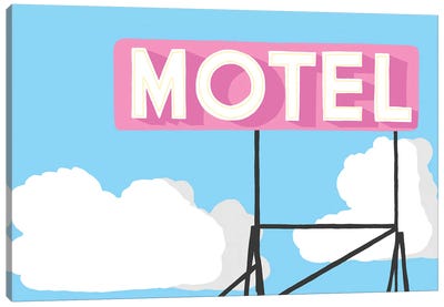 Pink Motel Sign Canvas Art Print - Jaymie Metz