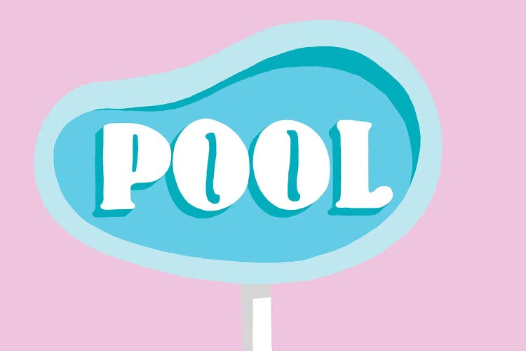 Vintage Pool Neon Sign