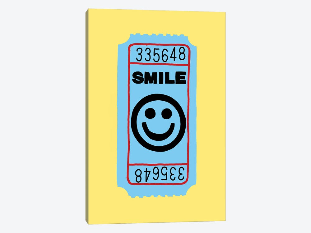 Smile Ticket by Jaymie Metz 1-piece Canvas Print