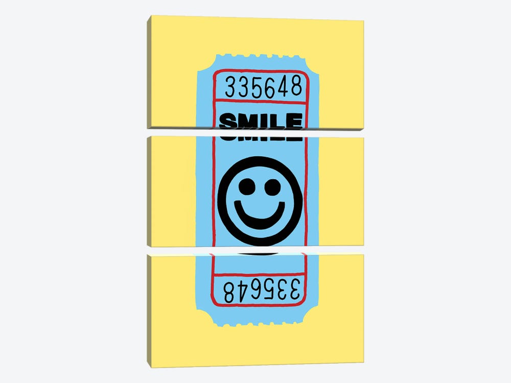 Smile Ticket by Jaymie Metz 3-piece Art Print