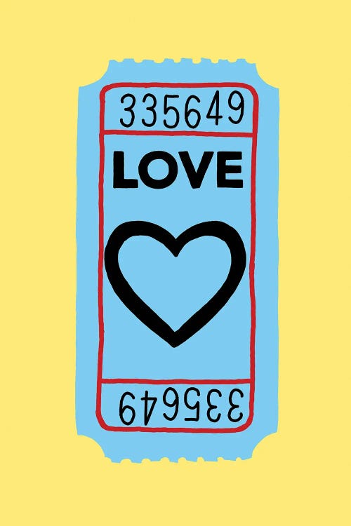 Love Ticket by Jaymie Metz wall art