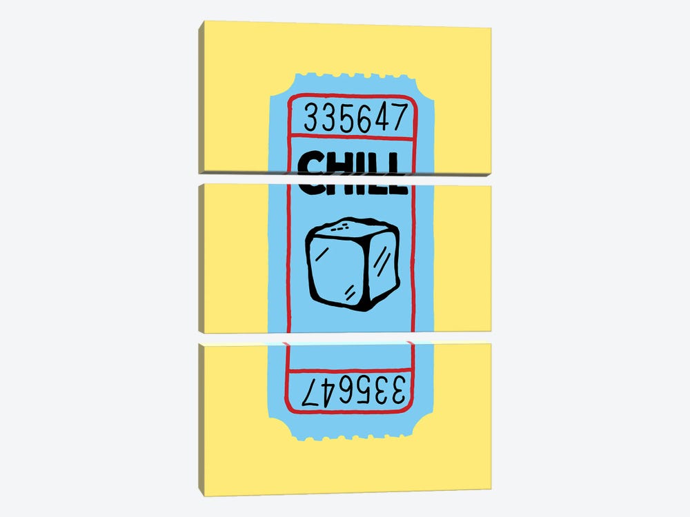 Chill Ticket by Jaymie Metz 3-piece Art Print