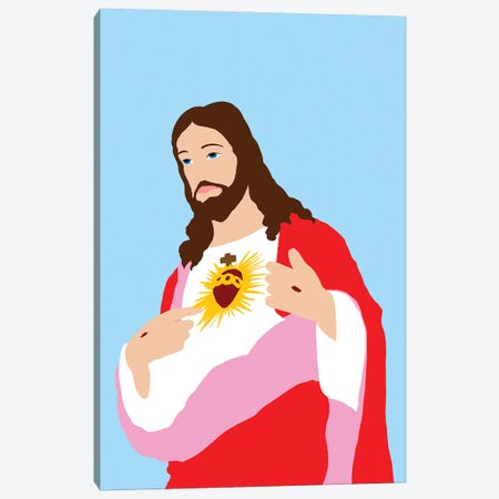 Jesus In A Red Robe Canvas Print #JYM356} by Jaymie Metz Canvas Art