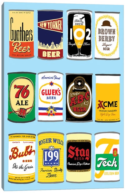 Beer Beer More Beer Canvas Art Print - A New Take on Nostalgia