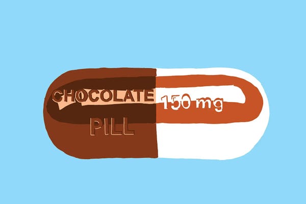 Pills: Chocolate Pill Blue by Jaymie Metz