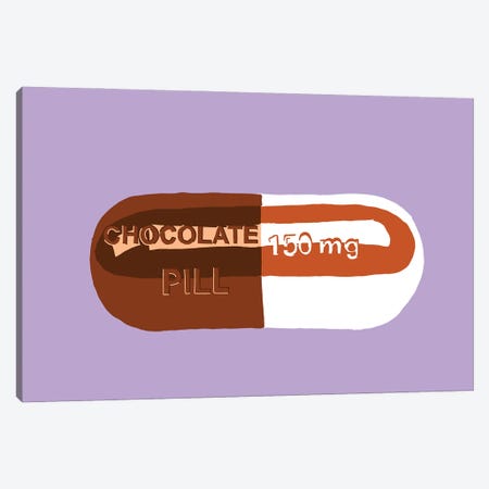 Chocolate Pill Lavender Canvas Print #JYM37} by Jaymie Metz Canvas Wall Art