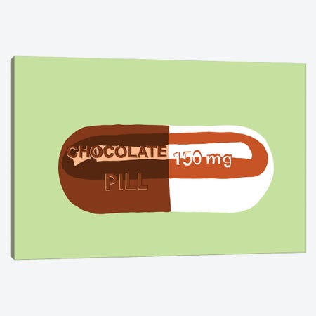 Chocolate Pill Mint Canvas Print #JYM38} by Jaymie Metz Art Print