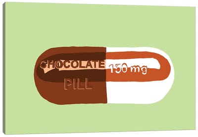 Chocolate Pill Mint Canvas Art Print - Pills