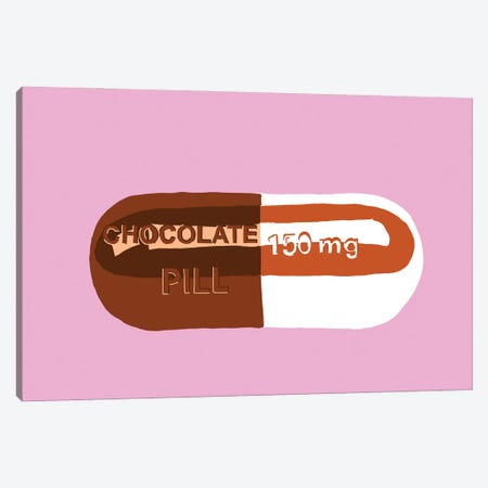 Chocolate Pill Pink Canvas Print #JYM39} by Jaymie Metz Canvas Art Print