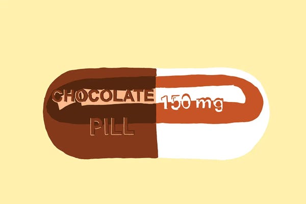 Pills: Chocolate Pill Yellow by Jaymie Metz