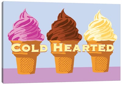 Cold Hearted Canvas Art Print - Ice Cream & Popsicle Art