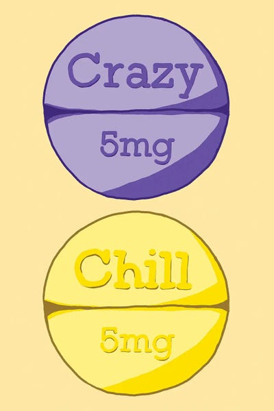 Pills: Crazy Chill Pill Yellow by Jaymie Metz