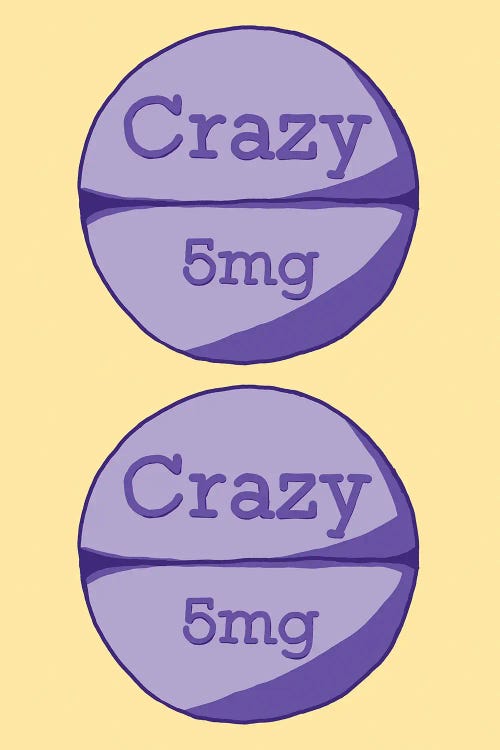 Crazy Crazy Pill Yellow