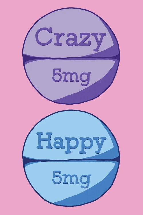 Crazy Happy Pill Pink